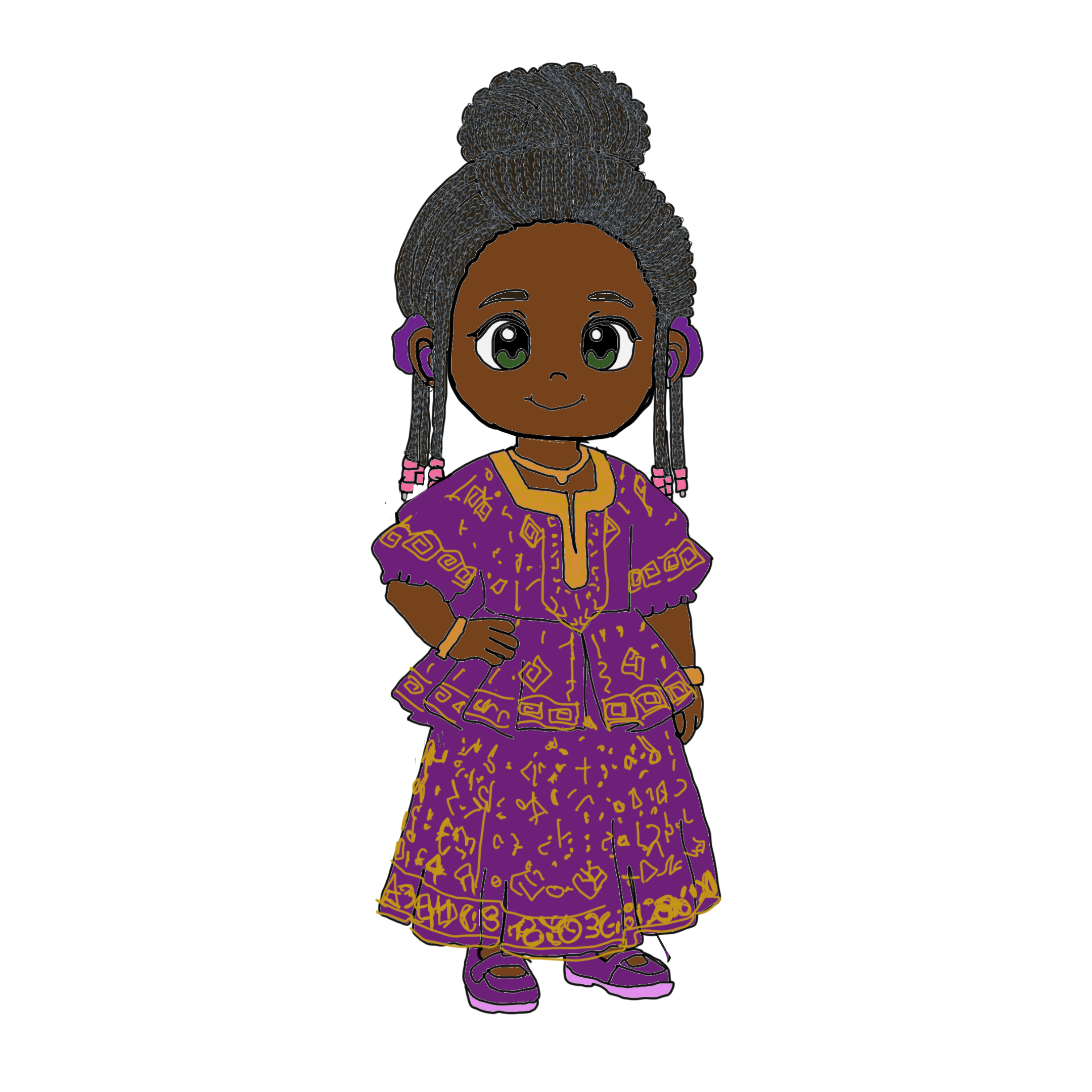 Precious in traditional clothes