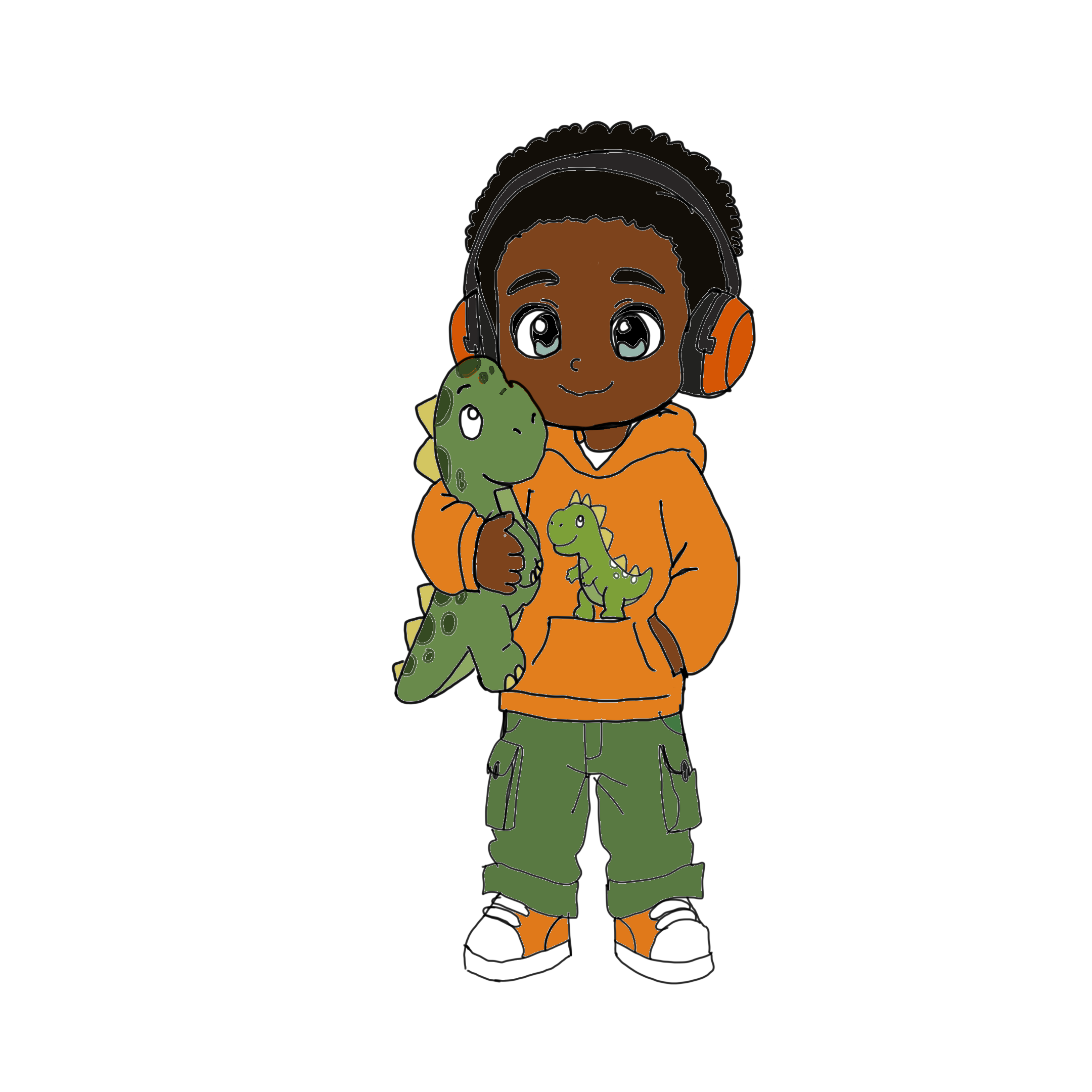Samuel in weekend clothes