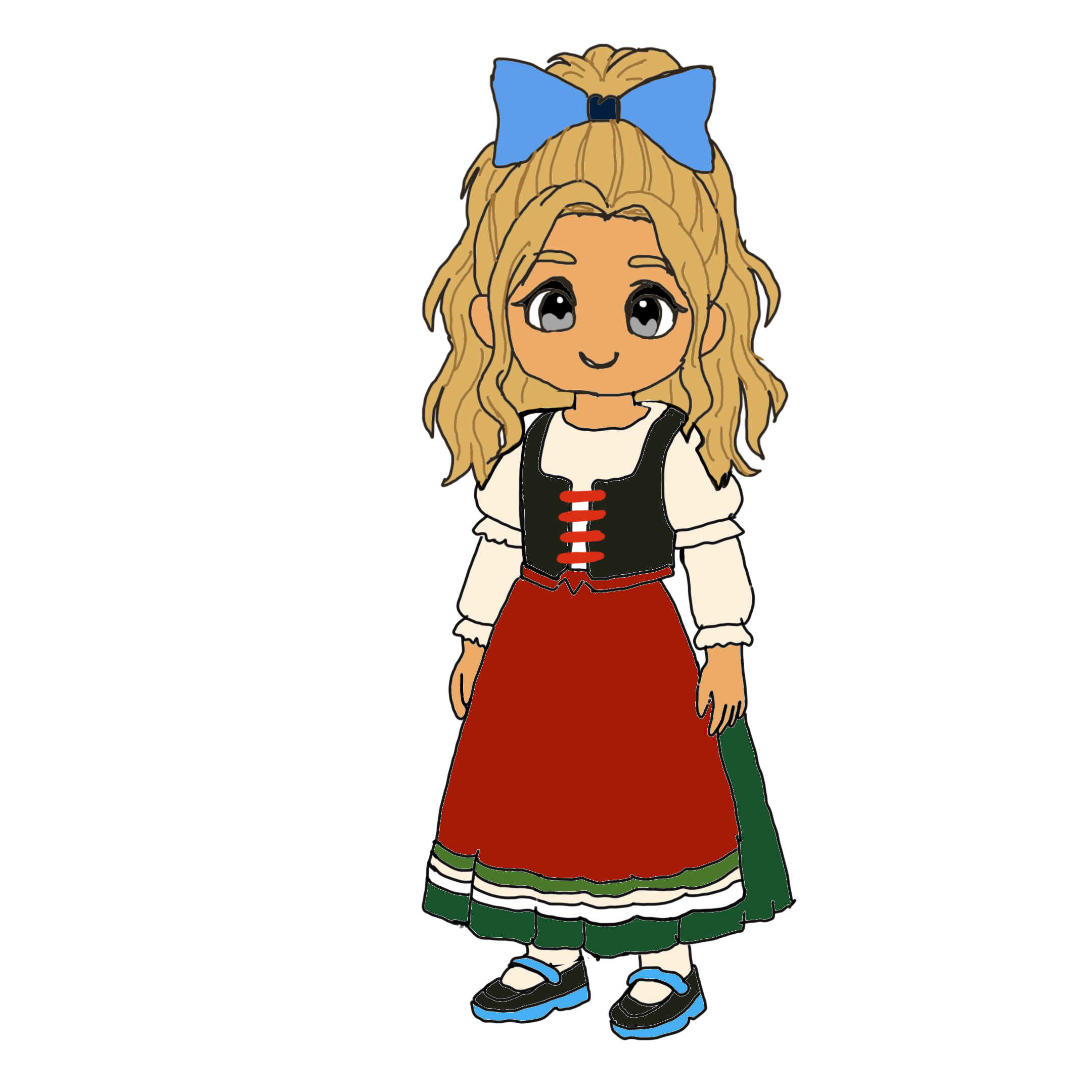 Sofia in traditional clothes