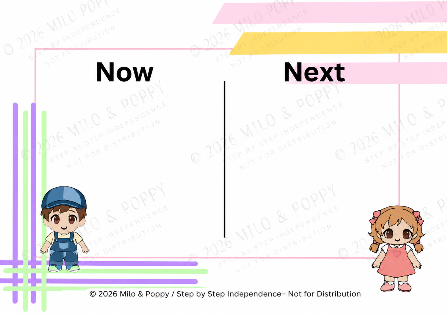Now and Next Board mockup